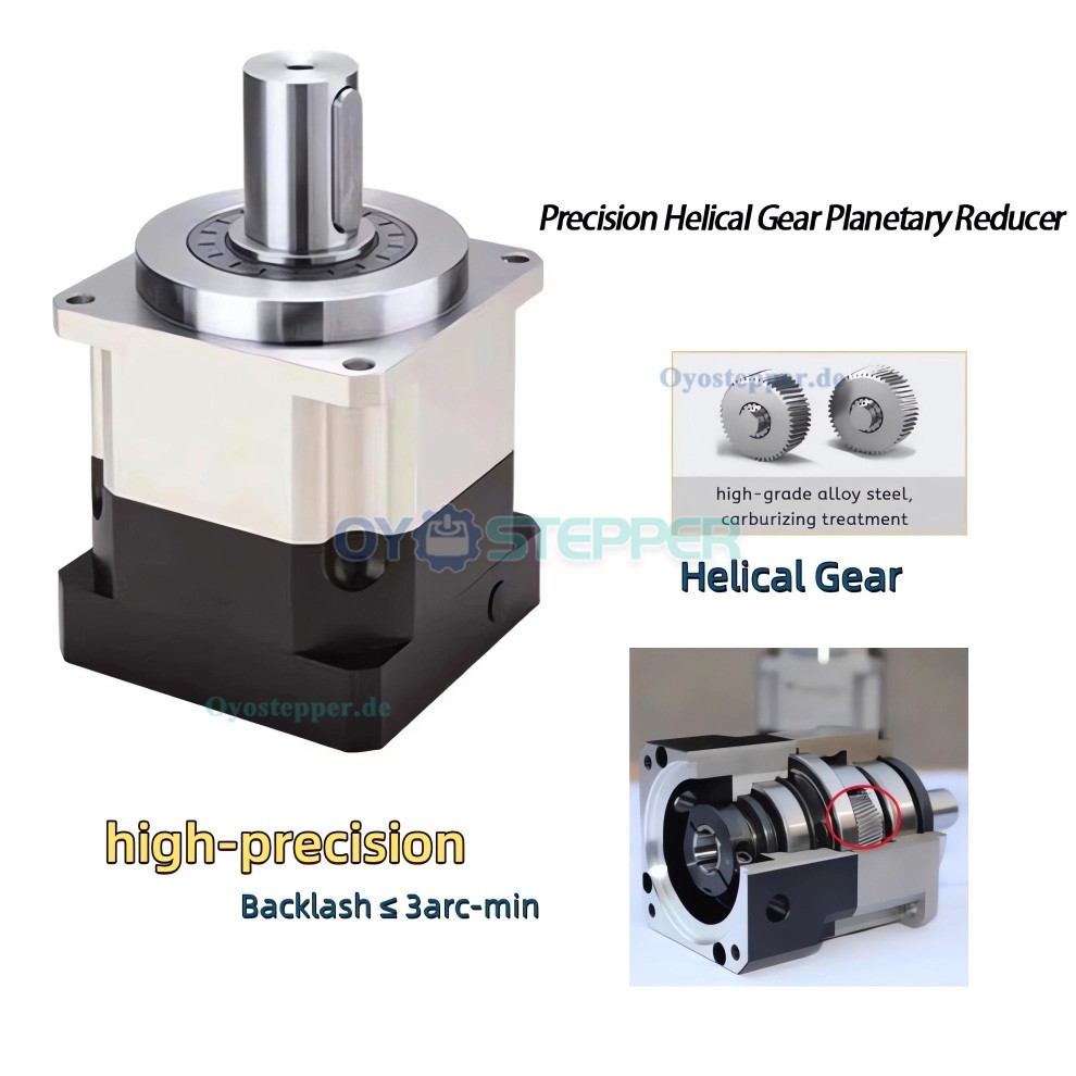 PLG042 Schrägverzahntes Planetengetriebe für NEMA 17 Schrittmotoren / 40mm Servomotoren PLG042 Schrägverzahntes Planetengetriebe für NEMA 17 Schrittmotoren / 40mm Servomotoren