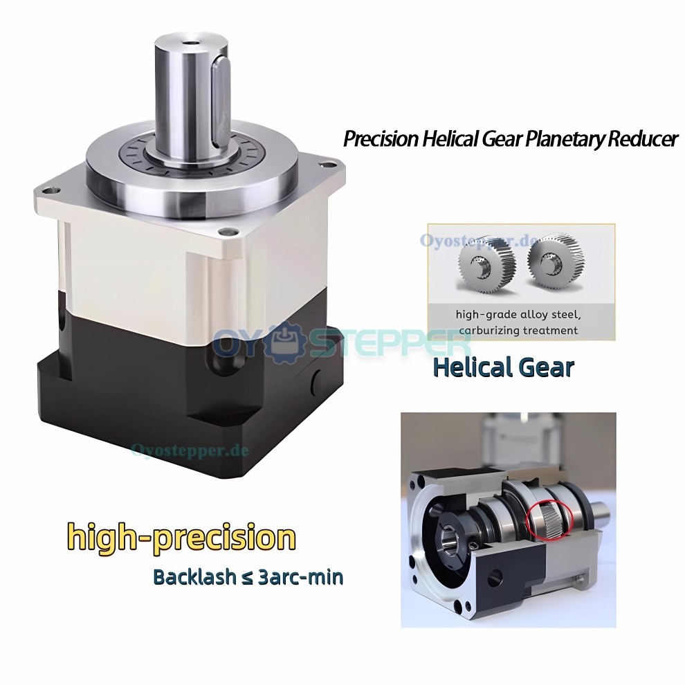 PLG090 Schr&auml;gverzahntes Planetengetriebe f&uuml;r NEMA 34 Schrittmotoren / 80mm/90mm Servomotoren (50W/100W)