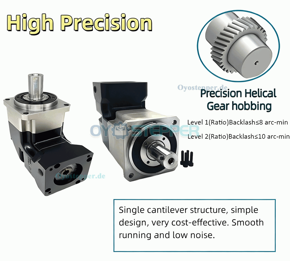 PLMG090 Winkel-Planetengetriebe,90&deg;Winkel,Untersetzungsgetriebe f&uuml;r NEMA 34 Schrittmotoren / 90 mm Servomotoren