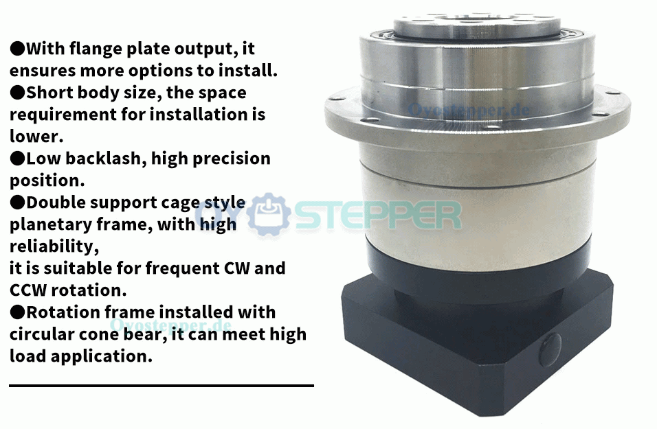 Planetengetriebe mit Schrägverzahnung für NEMA 42 Schrittmotor & 110mm/130mm Servomotor