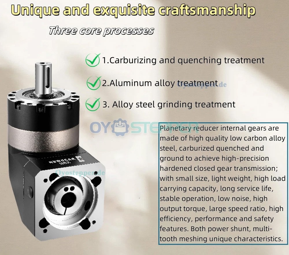 PVE090 Winkel-Planetengetriebe f&uuml;r NEMA 34 Schrittmotor / 80mm Servomotor