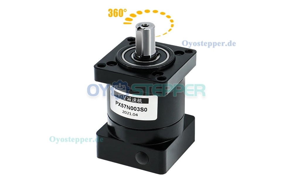 PX57 Planetengetriebe / Geschwindigkeitsreduzierer für NEMA 23 Schrittmotor,8mm Eingangswelle