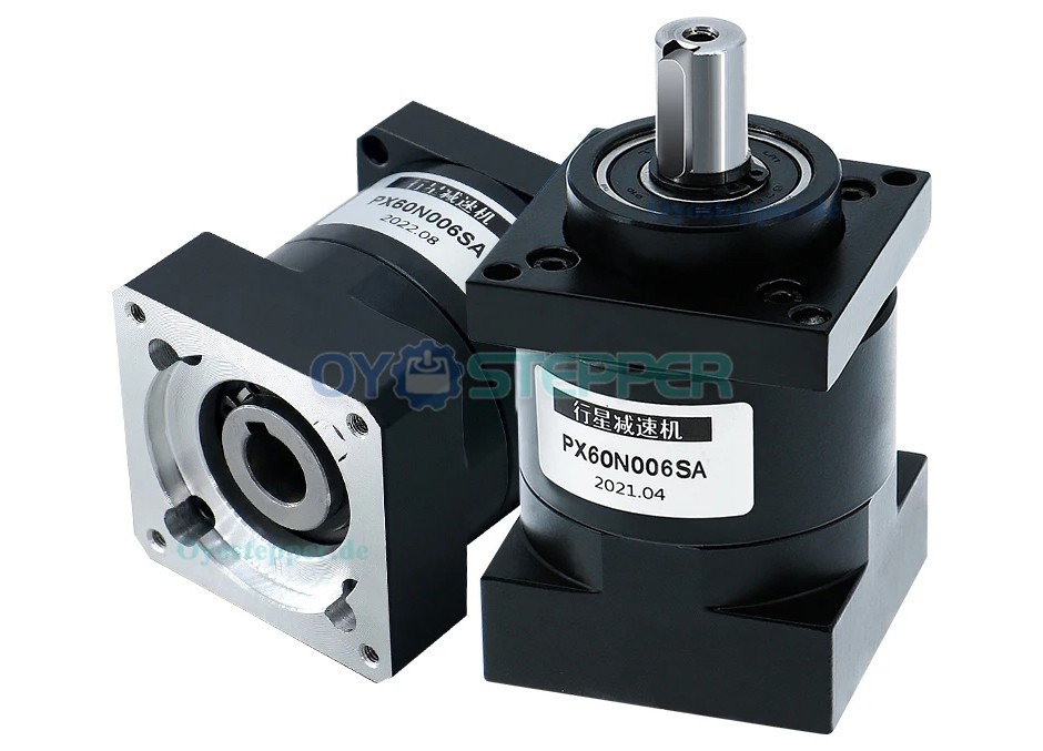 Planetengetriebe PX60, Untersetzung 4 / 6 / 10 / 16 / 24 / 36 / 64 / 96 / 144 / 216, max. 40 Nm passend für NEMA 24 (60mm) Schrittmotor