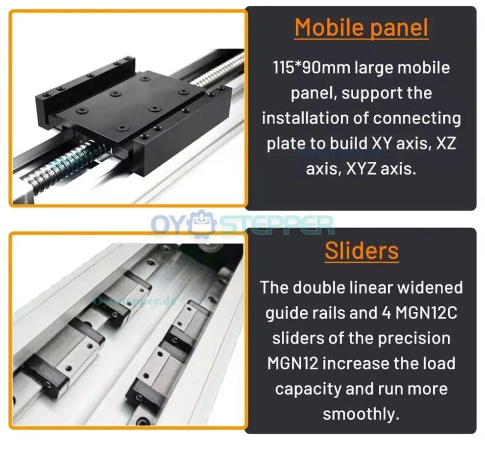 QMF90 Vollständig abgedichteter Linearführungs Schlitten mit Kugelgewindetrieb (10-70 kg) QMF90 Vollständig abgedichteter Linearführungs Schlitten mit Kugelgewindetrieb (10-70 kg)