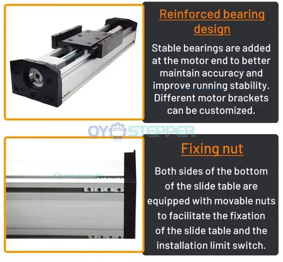 QMF90 Vollständig abgedichteter Linearführungs Schlitten mit Kugelgewindetrieb (10-70 kg) QMF90 Vollständig abgedichteter Linearführungs Schlitten mit Kugelgewindetrieb (10-70 kg)