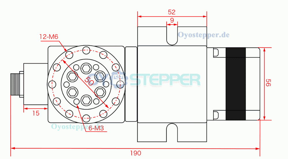 CNC A/C Drehachse als 5. Achse mit Harmonic Drive Getriebe 50:1 und NEMA23 Schrittmotor