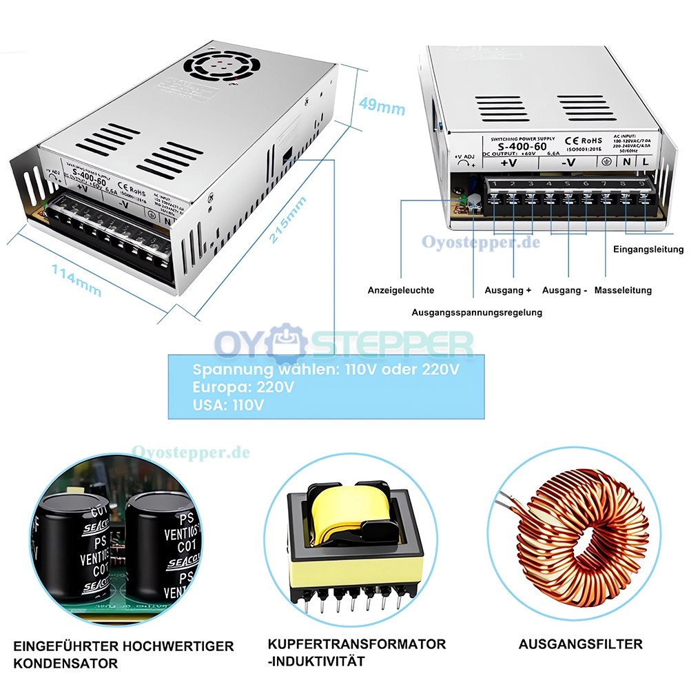 NEMA 34 Closed-Loop-Schrittmotor mit Encoder 4,5/8,5/12 Nm 1,8&deg;2-Phasen CNC Kit