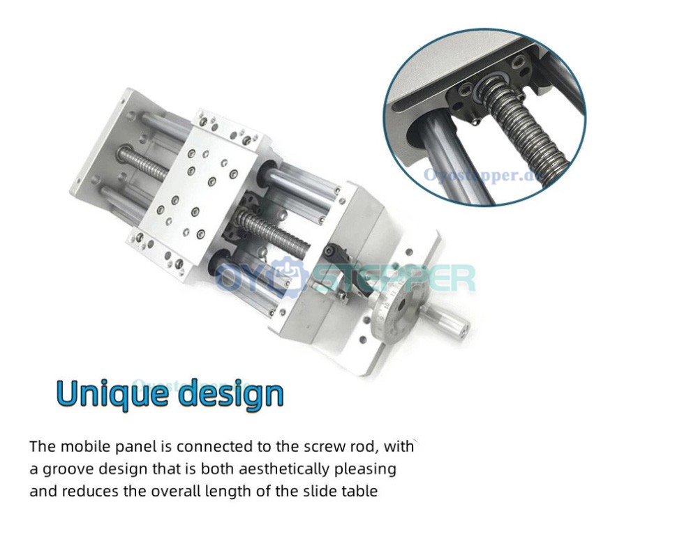 Manueller CNC-Schlitten mit Kugelgewindetrieb und Schwerlast-Kugelgewindetrieb (SBR-F&uuml;hrungsb&uuml;hne, Traglast 180 kg)