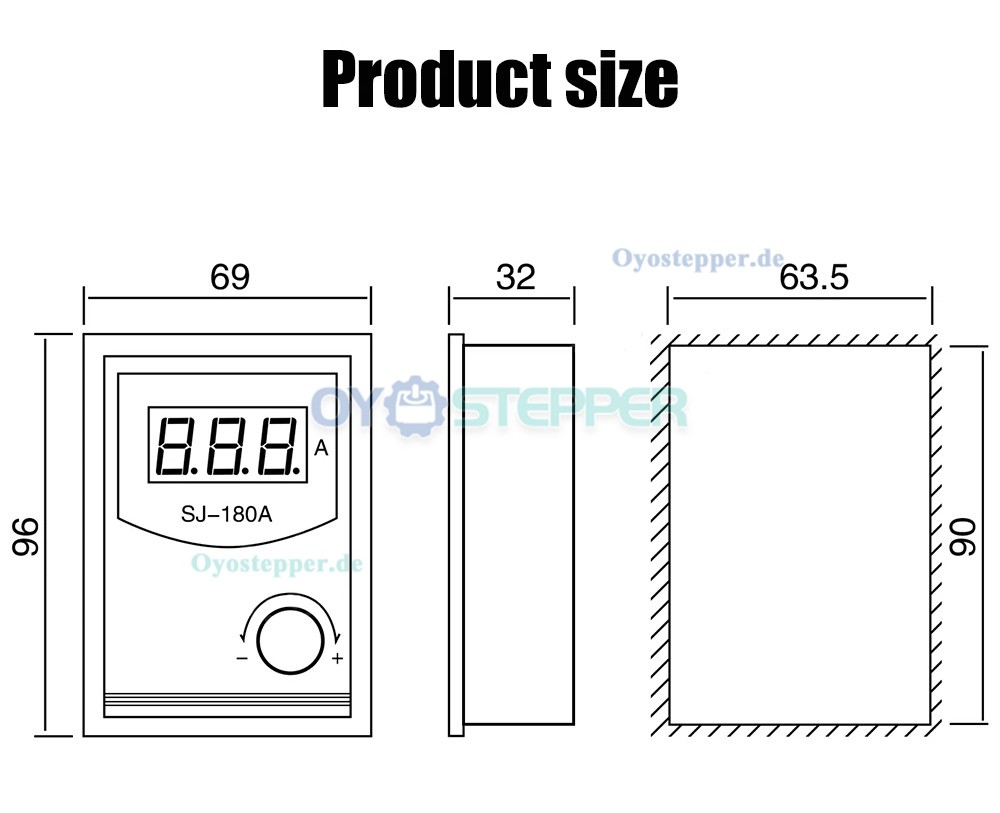 SJ-180A Manueller Zugspannungsregler 24V 0&ndash;4A f&uuml;r Magnetpulverbremsen/Magnetpulverkupplung