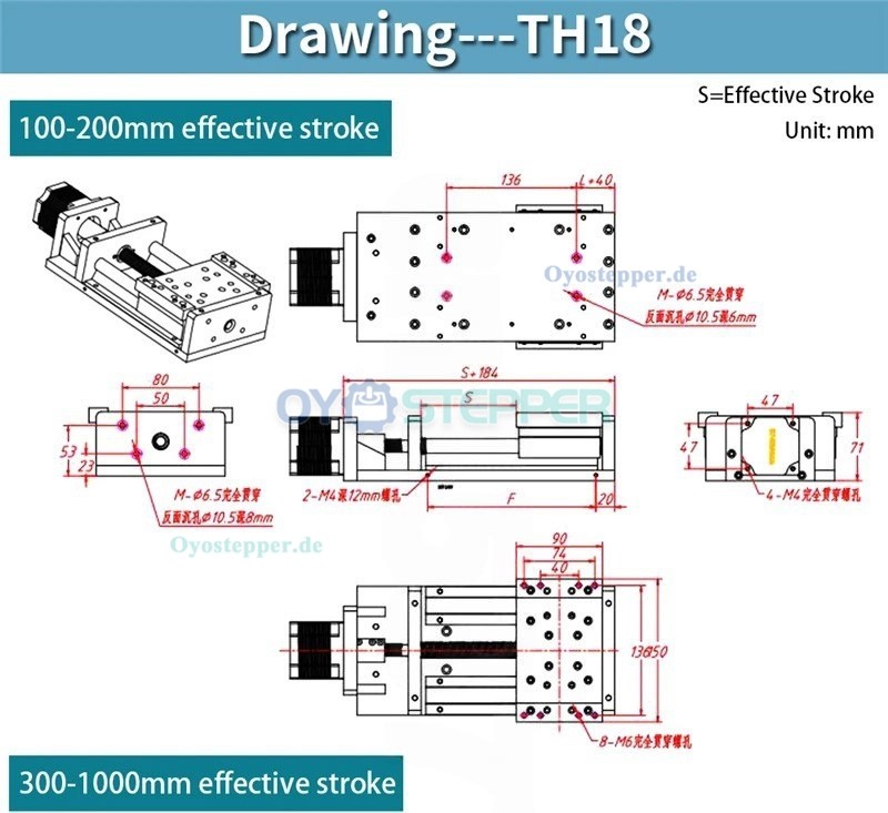 Manueller CNC-Schlitten mit Kugelgewindetrieb und Schwerlast-Kugelgewindetrieb (SBR-F&uuml;hrungsb&uuml;hne, Traglast 180 kg)