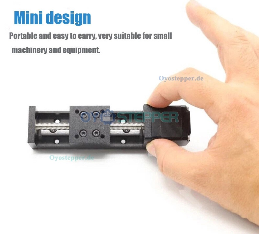 Mini CNC-Schlitten mit Motorisierte Lineartische, 1mm Teilung, 0,07 Nm Drehmoment mit NEMA11 Schrittmotor Kit