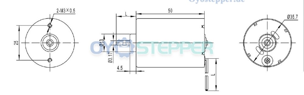 2 Stück Bürstenloser Gleichstrommotor BLDC-Motor 12V / 24V, 1000–1800 g·cm, Ø36 mm