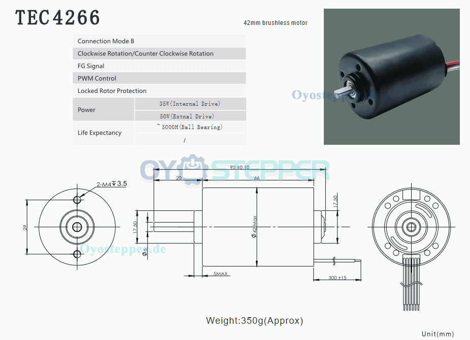 2 Stück BLDC-Motor 12V / 24V, 21–24W, 500 g·cm, 5000 U/min, kompakter Gleichstrommotor