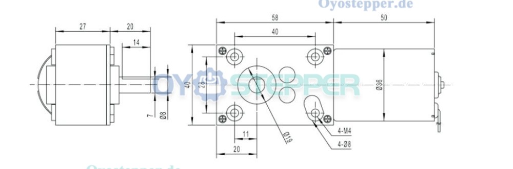 2 Stück Permanentmagnet-DC-Schneckengetriebemotor, 12V / 24V, 10 kg·cm, 37 × 37 mm