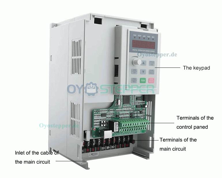 Wassergek&uuml;hltes CNC Motorspindel Set mit automatischem Werkzeugwechsel 3kW BT30 &Oslash;100mm 220V 24000U/min 400Hz mit Frequenzumrichter