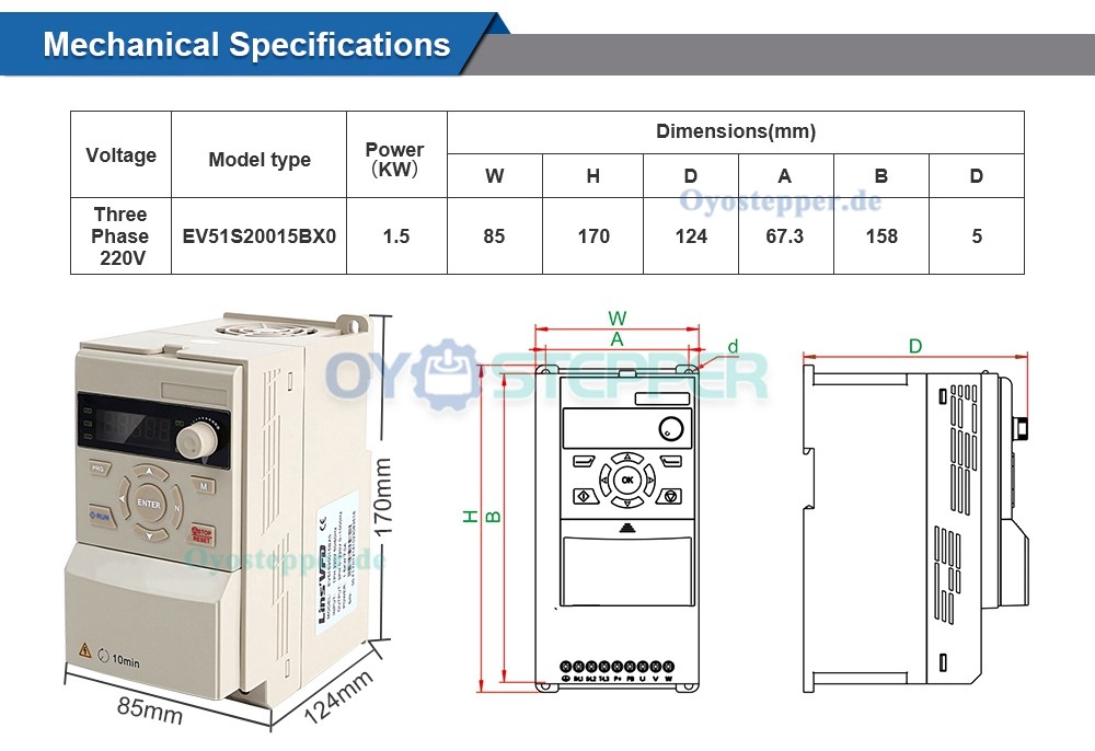 1,5 KW CNC-Spindelmotor, luftgekühlt, 24.000 U/min, 400 Hz, ER11 + 2 PS VFD-Frequenzumrichter-Kit