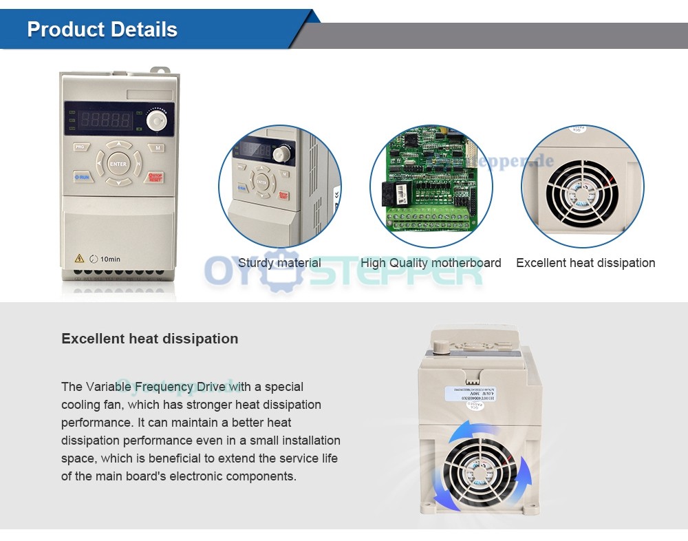 1,5 KW CNC-Spindelmotor, luftgekühlt, 24.000 U/min, 400 Hz, ER11 + 2 PS VFD-Frequenzumrichter-Kit