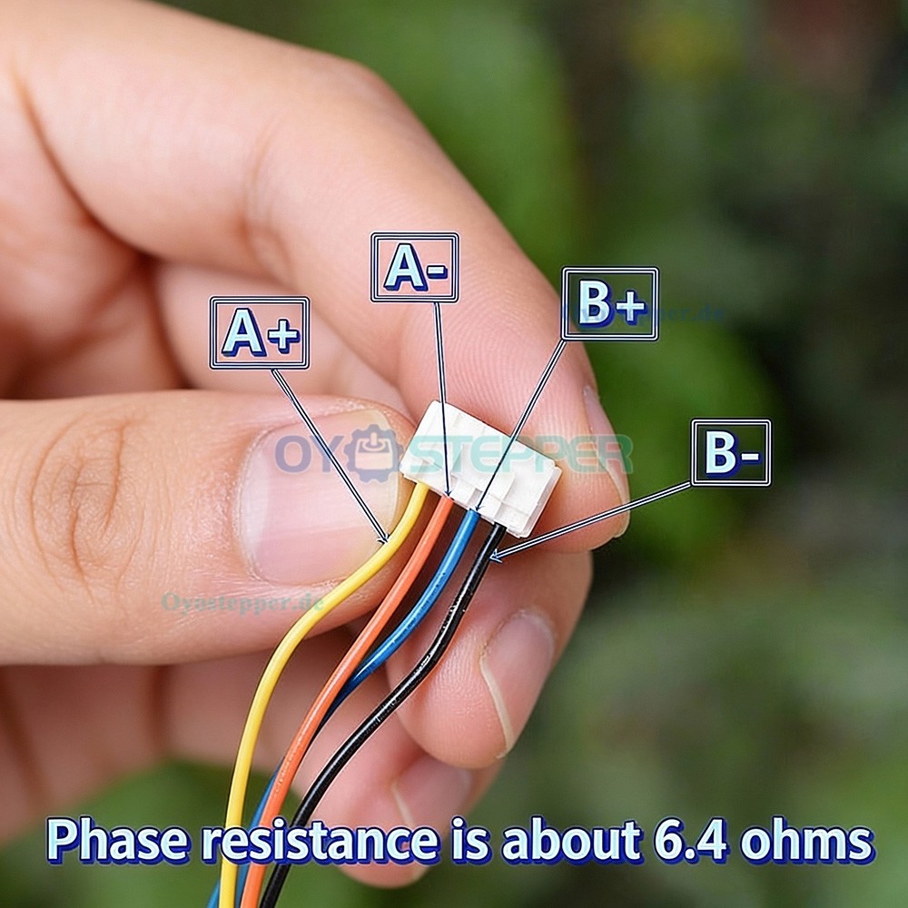MOONS PG22L45 Mini Schrittmotor &Oslash;22mm mit Planetengetriebe &Uuml;bersetzung 45,2:1 2 Phasen und 4 Anschlussleitungen