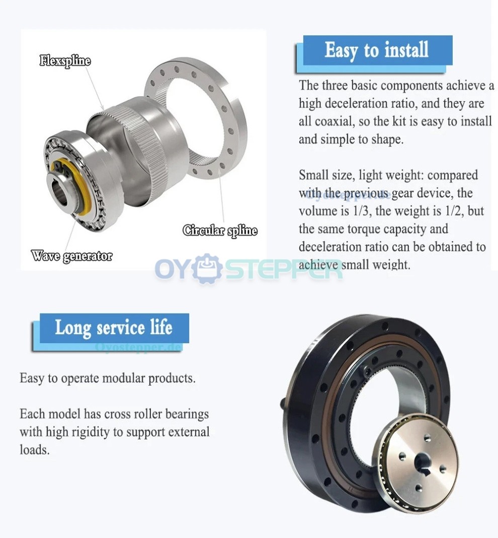 ZXD/ZXZ-Serie, Harmonic Reduziergetriebe, &Uuml;bersetzungsverh&auml;ltnis 30:1 bis 100:1, Untersetzungsgetriebe, 20 Bogensekunden