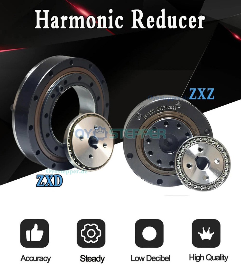 ZXD/ZXZ-Serie, Harmonic Reduziergetriebe, &Uuml;bersetzungsverh&auml;ltnis 30:1 bis 100:1, Untersetzungsgetriebe, 20 Bogensekunden