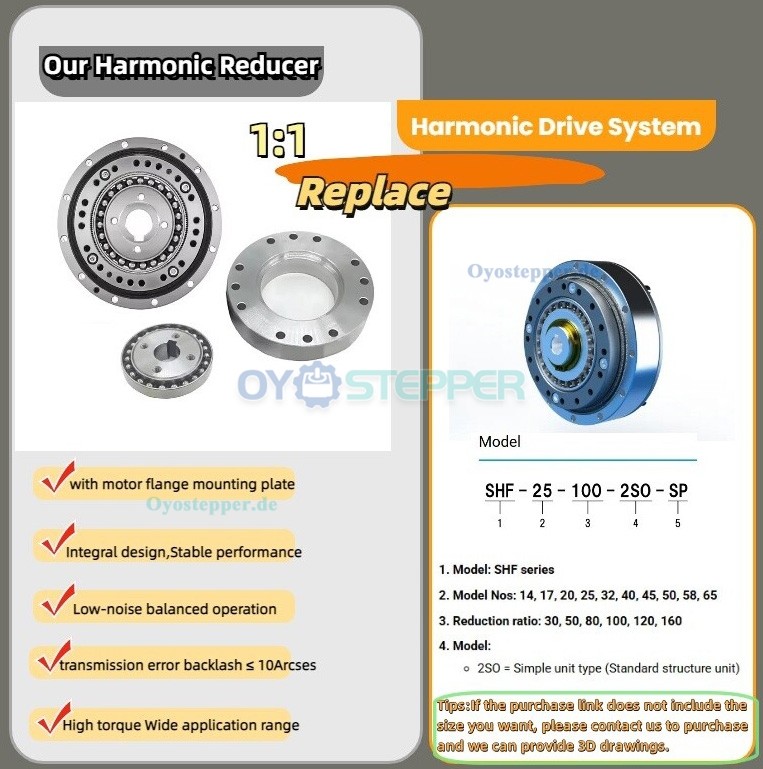 ZXF-Serie Harmonic-Drive-Getriebe,&Uuml;bersetzungsverh&auml;ltnis 31:1 bis 160:1, f&uuml;r Schrittmotor / Servomotoren, CNC-Roboterarme