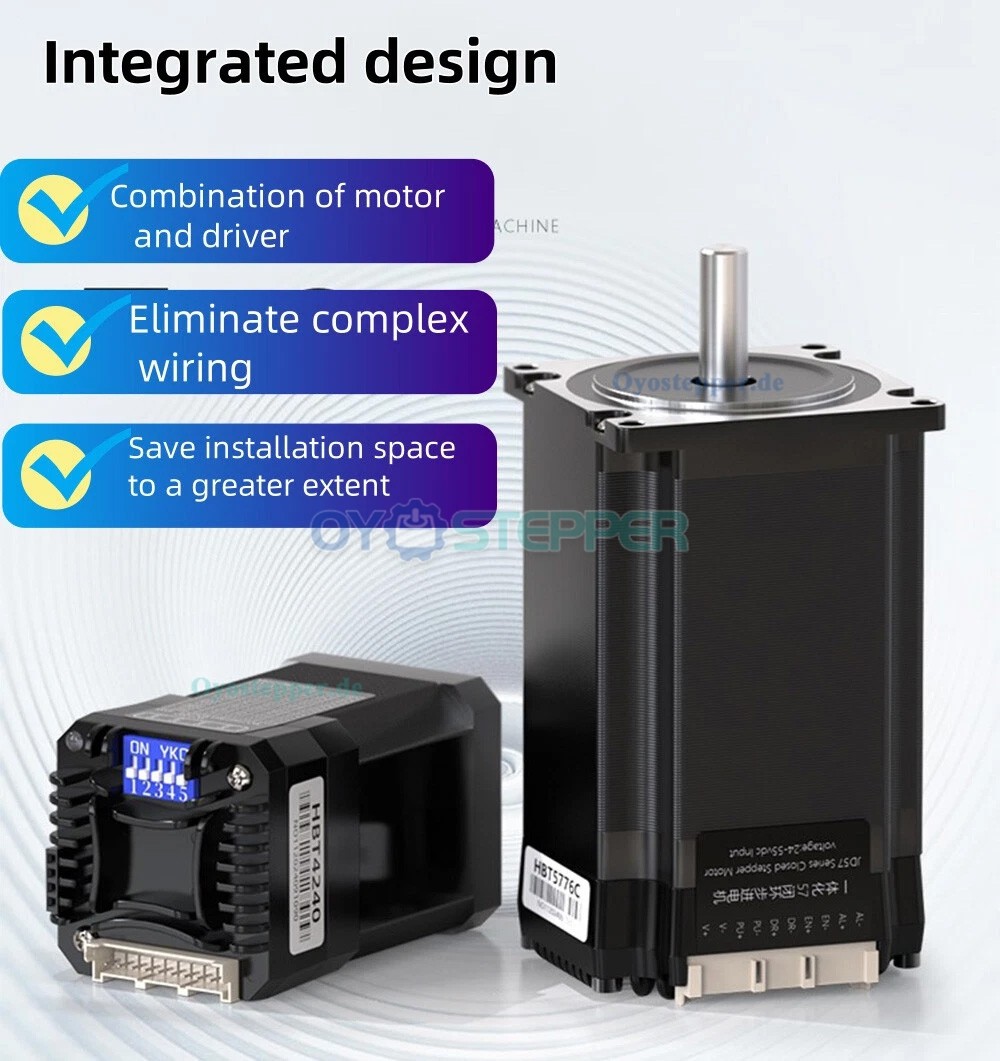 HBT57-Serie Integrierter Nema 23 Closed-loop Schrittmotor 1,2 Nm / 2 Nm / 3 Nm Treiber und 1000-Leitungs Encoder HBT57-Serie Integrierter Nema 23 Closed-loop Schrittmotor 1,2 Nm / 2 Nm / 3 Nm Treiber und 1000-Leitungs Encoder