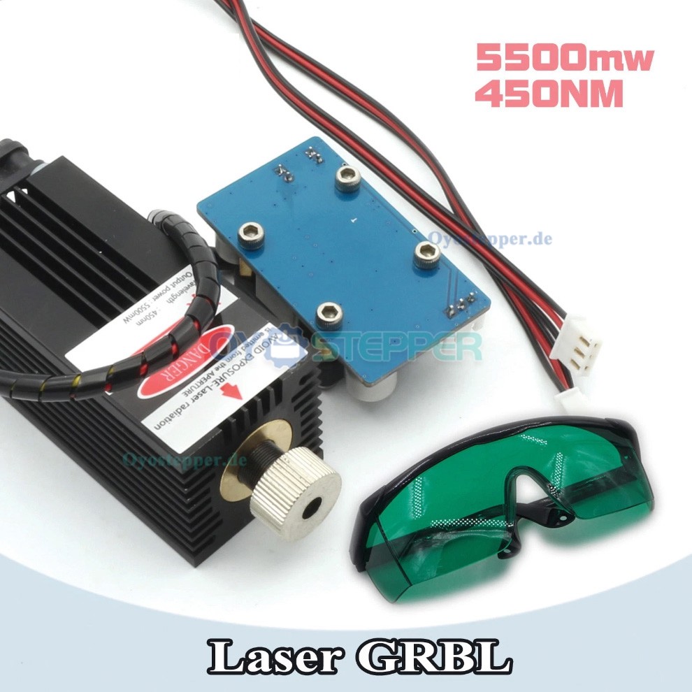 Fokussierbares blaues Lasermodul 5,5W 450nm 12VDC 1–3A für CNC Lasergravur Fokussierbares blaues Lasermodul 5,5W 450nm 12VDC 1–3A für CNC Lasergravur