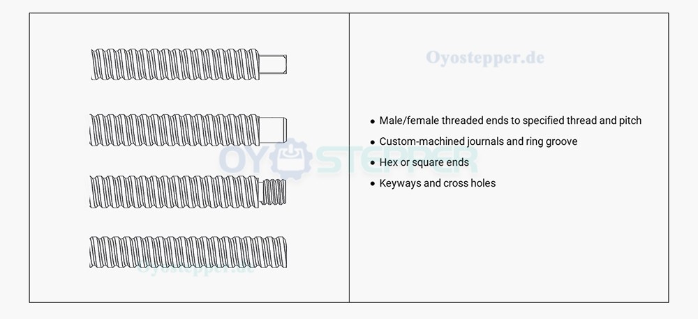 NEMA 17 Externer Acme-Linearschrittmotor 2,5 A 0,5Nm 1,8 Grad Schrittmotor Linearaktuator