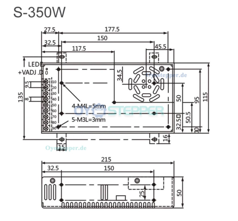 5-Achs CNC-Kit Nema 23 57 mm 3 Nm Closed-Loop-Schrittmotor, Treiber und Netzteil