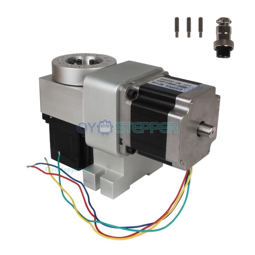 TRNC-A1-C1 CNC A/C Drehachse für die 4. und 5. Achse mit 50:1 Harmonic Drive Getriebe und Teilapparat TRNC-A1-C1 CNC A/C Drehachse für die 4. und 5. Achse mit 50:1 Harmonic Drive Getriebe und Teilapparat